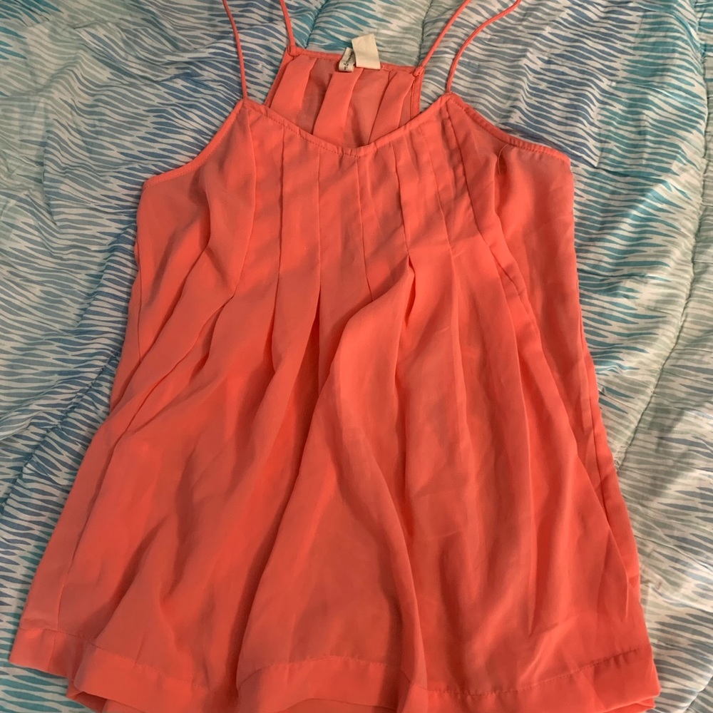 Pink tank. Polyester. Bought at Tjmaxx.